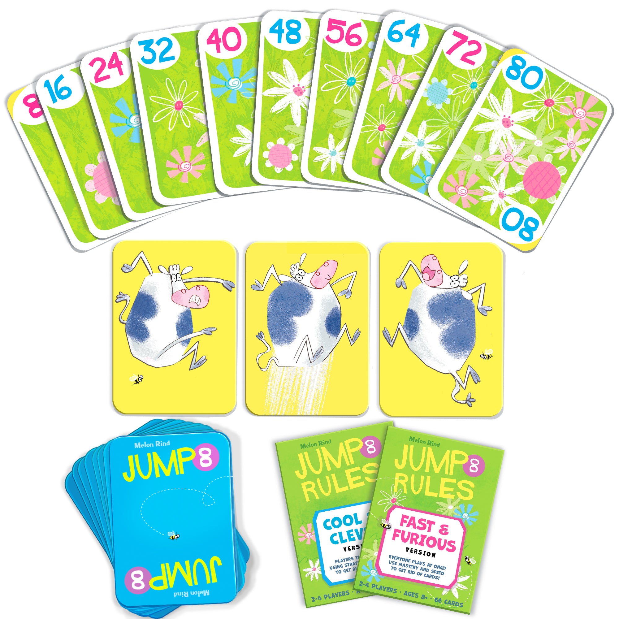 Melon Rind Jump 8 math cards