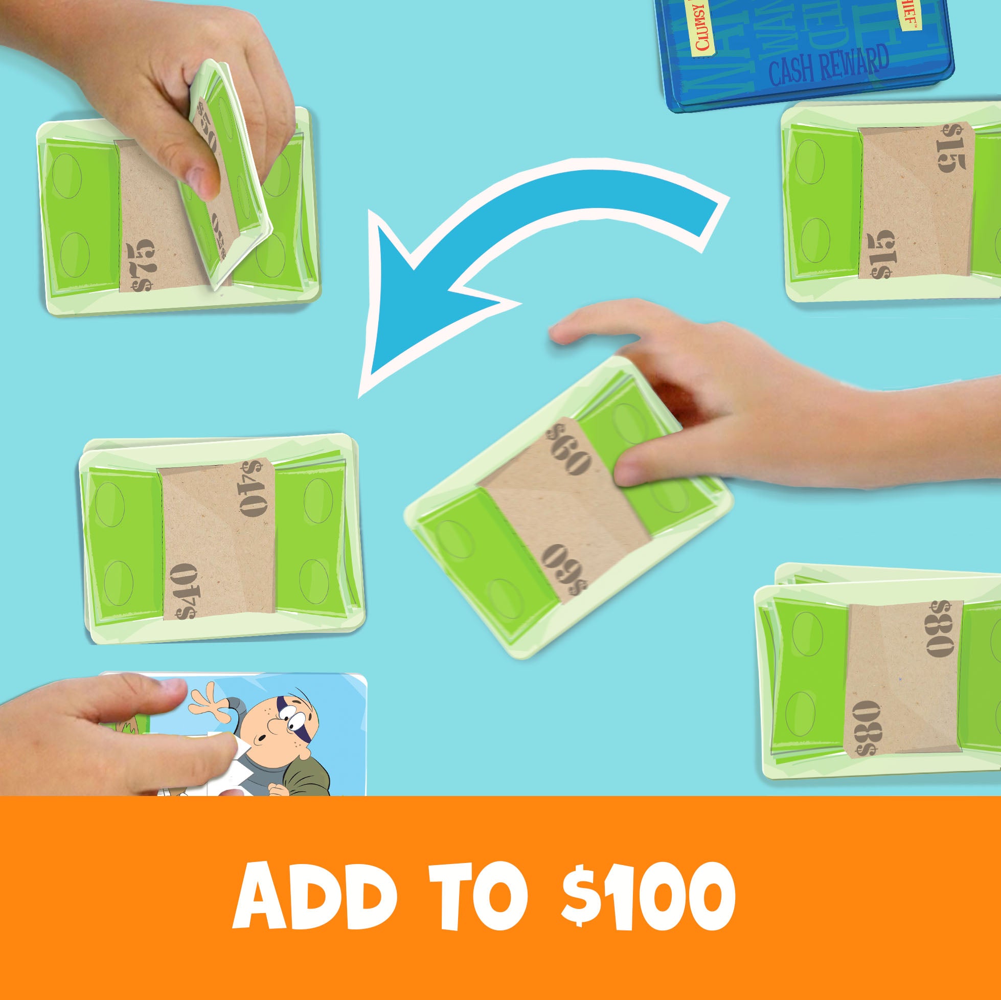 Clumsy Thief - Adding to $100 Game